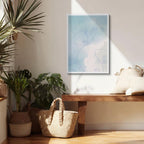 Cuadro canvas Degradado Azul Celeste Lineas - Contemporaneos Abstractos - Vista Lifestyle
