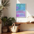 Cuadro canvas Acuarela Rosa Lila Circulos Magicos - Contemporaneos Abstractos - Vista Lifestyle