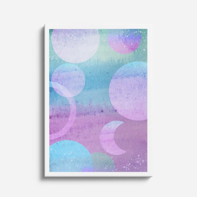 Cuadro canvas Acuarela Rosa Lila Pastel Suave - Contemporaneos Abstractos - Vista Frente