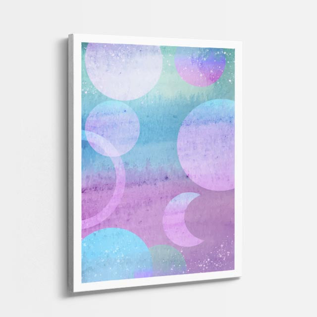 Cuadro canvas Acuarela Rosa Lila Pastel Suave - Contemporaneos Abstractos - Vista Perspectiva