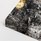 cuadro canvas abstracto fluido onix en marejada en tonos negro, dorado, gris
