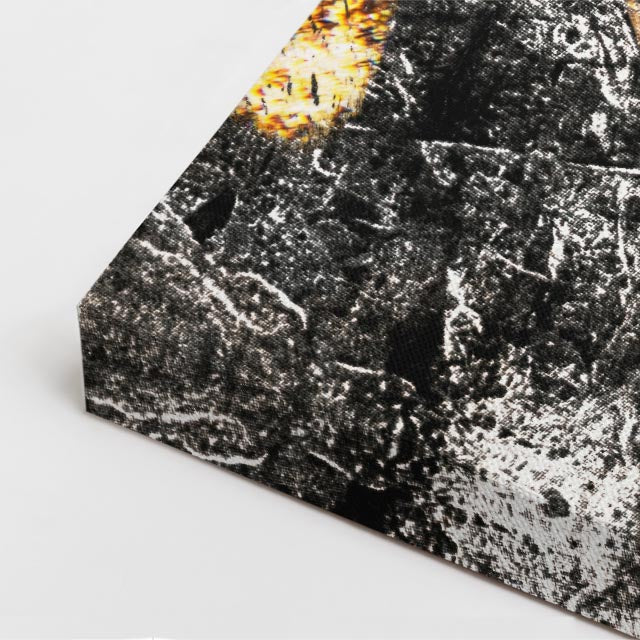cuadro canvas abstracto fluido onix en marejada en tonos negro, dorado, gris