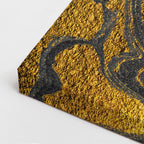 cuadro canvas abstracto fluido oro sumergido en tonos negro, dorado