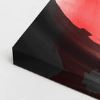 cuadro canvas abstracto fluido marea escarlata en tonos rojo, blanco, negro