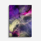 cuadro canvas abstracto fluido niebla ultravioleta en tonos morado, blanco, negro
