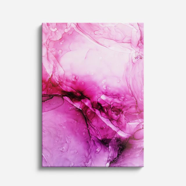 cuadro canvas abstracto fluido rosa incandescente en tonos rosa, blanco