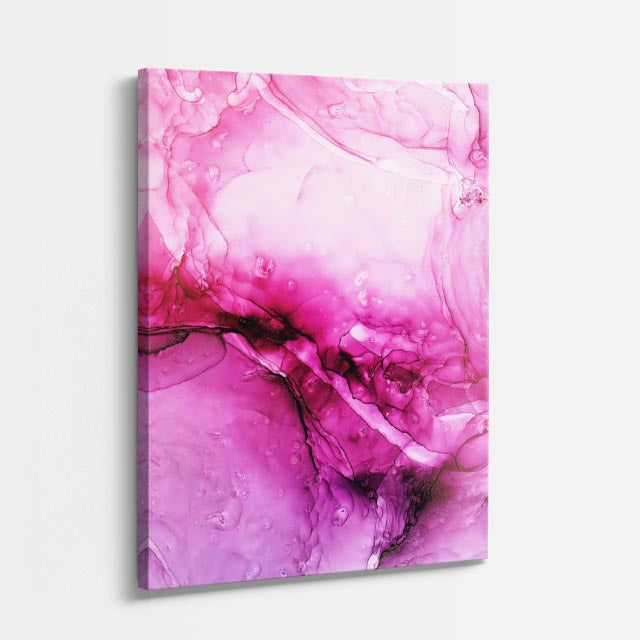 cuadro canvas abstracto fluido rosa incandescente en tonos rosa, blanco