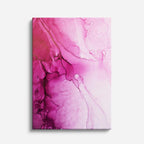 cuadro canvas abstracto fluido seda fucsia en tonos rosa, blanco