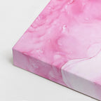 cuadro canvas abstracto fluido latido rosa en tonos rosa, magenta