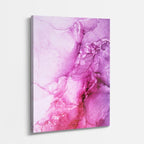 cuadro canvas abstracto fluido brisa algodon en tonos rosa, blanco