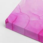 cuadro canvas abstracto fluido vaho rosado en tonos rosa, blanco