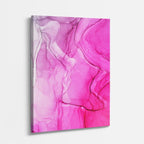 cuadro canvas abstracto fluido vaho rosado en tonos rosa, blanco