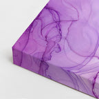 cuadro canvas abstracto fluido lavanda liquida en tonos lila, rosa, blanco