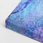 cuadro canvas abstracto fluido indigo pastel en tonos azul, lila, rosa