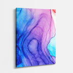 cuadro canvas abstracto fluido zafiro fluido en tonos azul, morado, turquesa
