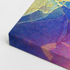 cuadro canvas abstracto fluido profundidad marina en tonos azul, morado