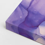 cuadro canvas abstracto fluido bruma lila en tonos lila, blanco, morado