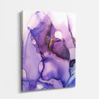 cuadro canvas abstracto fluido bruma lila en tonos lila, blanco, morado