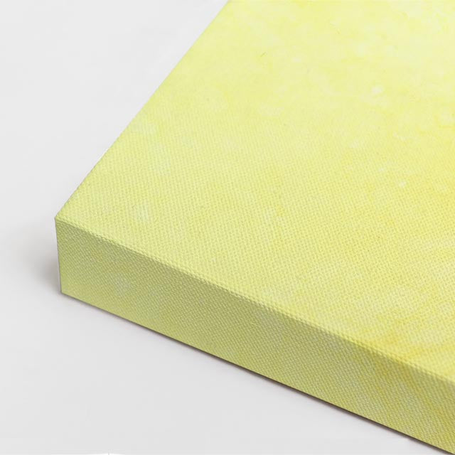 cuadro canvas abstracto fluido brillo marfil en tonos amarillo, blanco