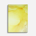 cuadro canvas abstracto fluido brillo marfil en tonos amarillo, blanco