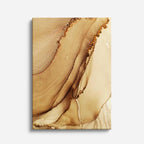 cuadro canvas abstracto fluido duna miel en tonos beige, café, dorado
