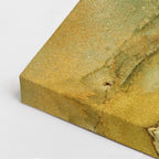 cuadro canvas abstracto fluido canon ambar en tonos café, dorado, beige