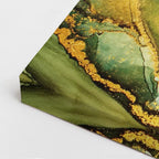 cuadro canvas abstracto fluido lima efervescente en tonos verde, amarillo, blanco