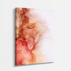 cuadro canvas abstracto fluido acero rubi en tonos gris, rosa, negro