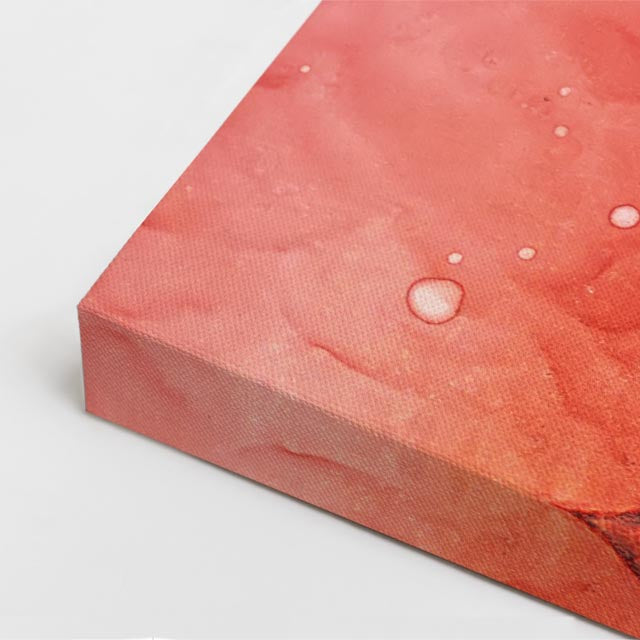 cuadro canvas abstracto fluido piedra volcanica en tonos rosa, dorado, gris