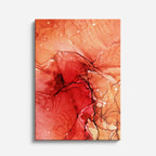 cuadro canvas abstracto fluido piedra volcanica en tonos rosa, dorado, gris