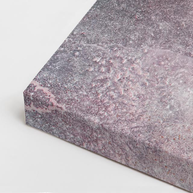 cuadro canvas abstracto fluido rubi de seda en tonos rosa, morado, blanco