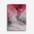 cuadro canvas abstracto fluido rubi de seda en tonos rosa, morado, blanco