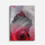 cuadro canvas abstracto fluido orquidea mineral en tonos morado, rosa, dorado