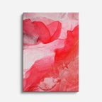 cuadro canvas abstracto fluido coral encendido en tonos rosa, morado, blanco