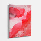 cuadro canvas abstracto fluido coral encendido en tonos rosa, morado, blanco