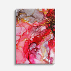 cuadro canvas abstracto fluido amatista de fuego en tonos morado, dorado, rosa