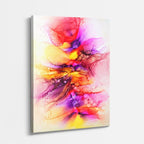 cuadro canvas abstracto fluido prisma boreal en tonos rosa, azul, morado