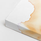 cuadro canvas abstracto fluido estallido cromatico en tonos turquesa, naranja, negro