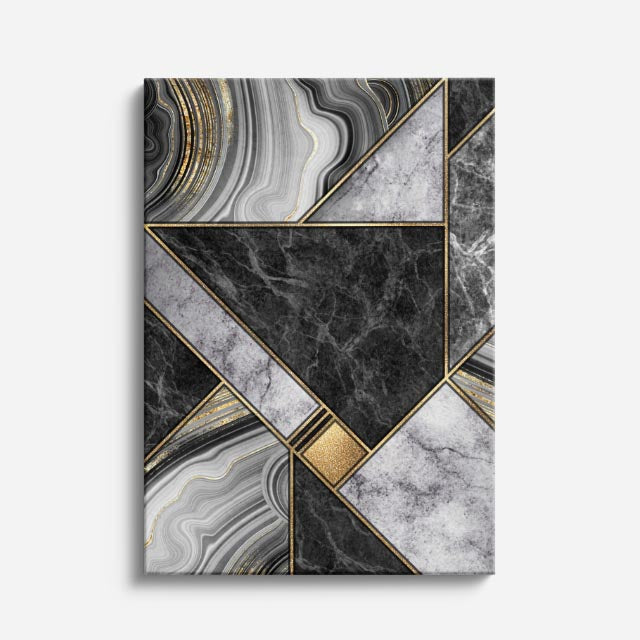 cuadro canvas abstracto geométrico prisma de ónix estilo contemporáneo