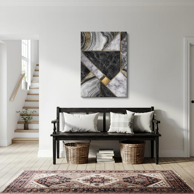 cuadro canvas abstracto geométrico prisma de ónix estilo contemporáneo