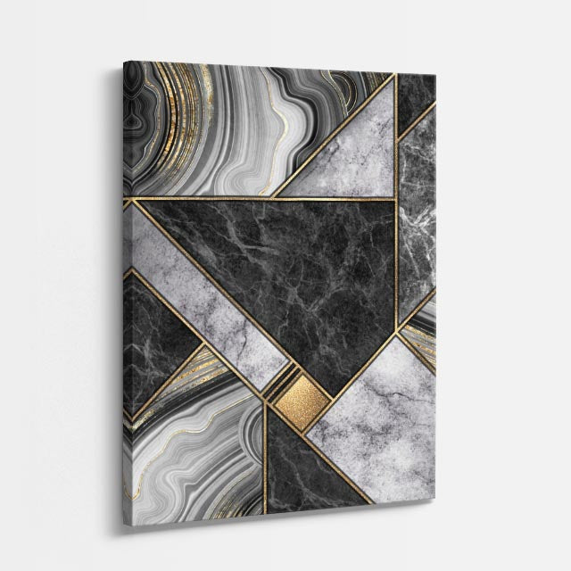 cuadro canvas abstracto geométrico prisma de ónix estilo contemporáneo