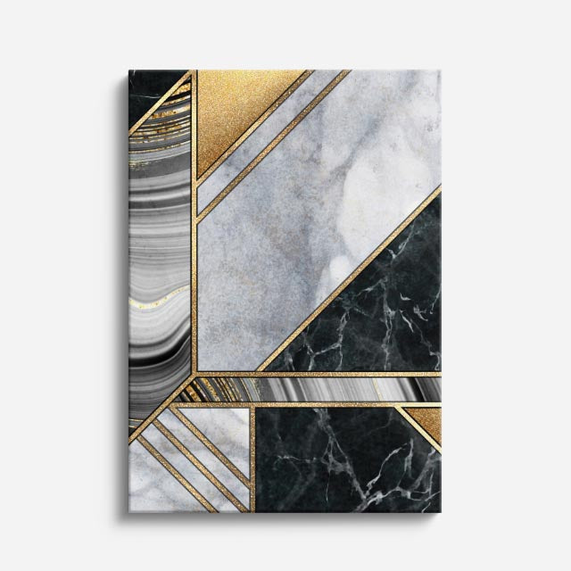cuadro canvas abstracto geométrico veta angular estilo contemporáneo