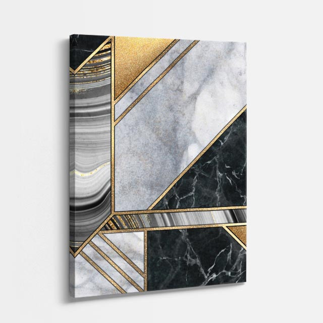 cuadro canvas abstracto geométrico veta angular estilo contemporáneo