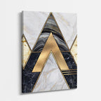 cuadro canvas abstracto geométrico áurea fragmentada estilo contemporáneo