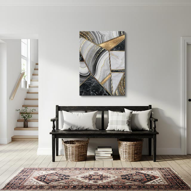 cuadro canvas abstracto geométrico mármol vectorial estilo contemporáneo