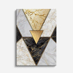 cuadro canvas abstracto geométrico nexo dorado estilo contemporáneo