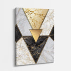 cuadro canvas abstracto geométrico nexo dorado estilo contemporáneo