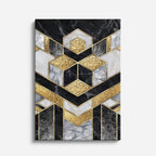 cuadro canvas abstracto geométrico eje metálico estilo contemporáneo