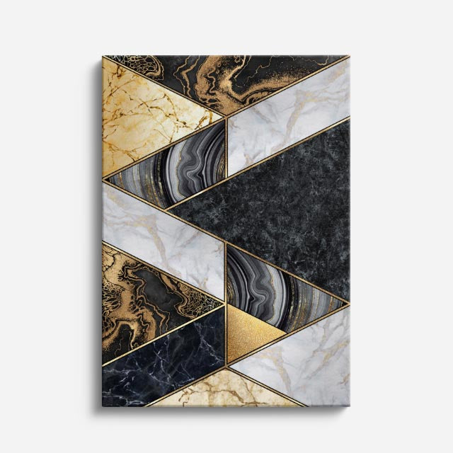 cuadro canvas abstracto geométrico ritmo de mármol estilo contemporáneo