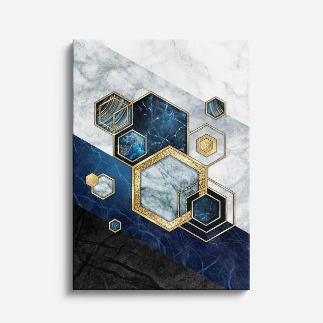 cuadro canvas abstracto geométrico celdas atlánticas estilo contemporáneo